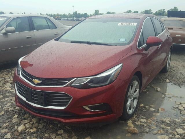 3G1BF6SM3HS573594 - 2017 CHEVROLET CRUZE PREM RED photo 2