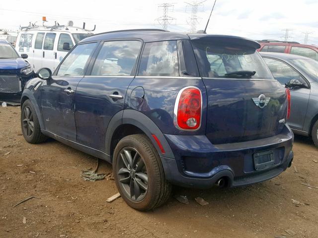 WMWZC5C58CWL56696 - 2012 MINI COOPER S C BLUE photo 3