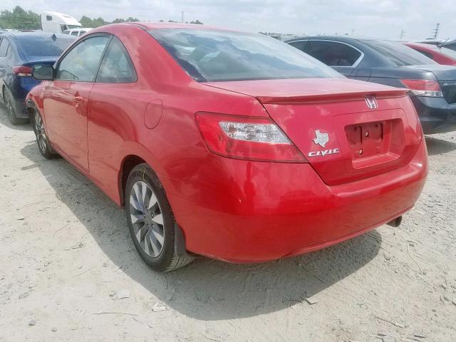 2HGFG12989H503292 - 2009 HONDA CIVIC EXL 红色 照片 3