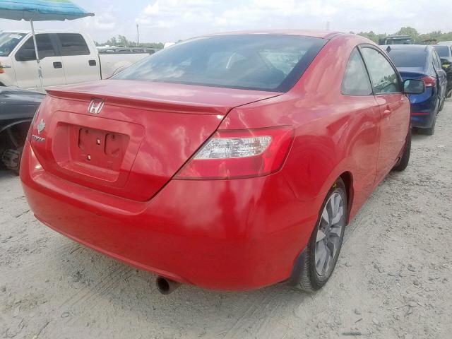 2HGFG12989H503292 - 2009 HONDA CIVIC EXL 红色 照片 4