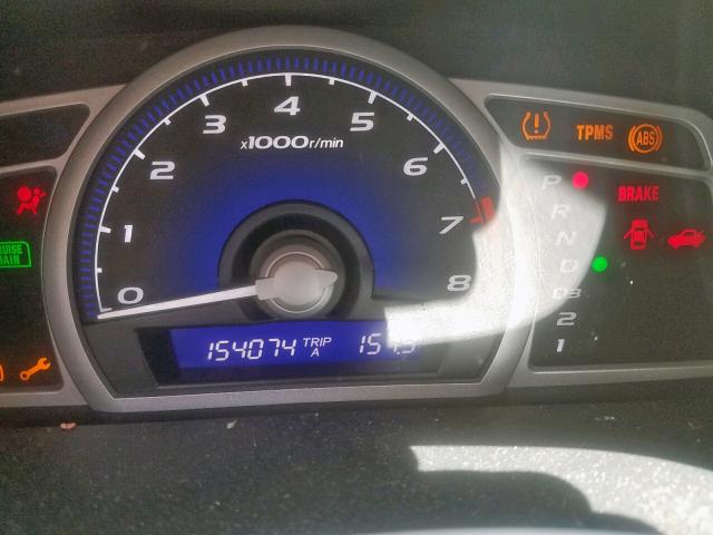 2HGFG12989H503292 - 2009 HONDA CIVIC EXL 红色 照片 8