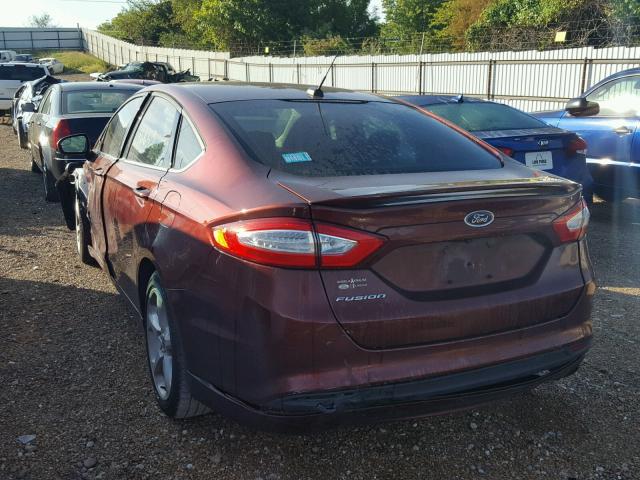 3FA6P0G79GR210427 - 2016 FORD FUSION S BROWN photo 3