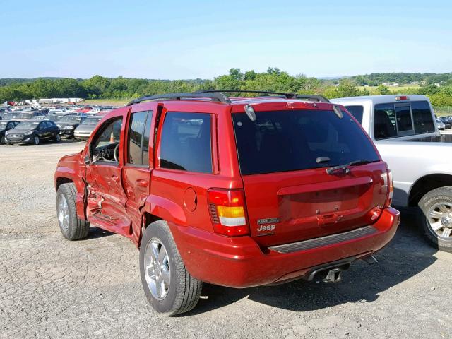 1J4GW58J03C594304 - 2003 JEEP GRAND CHER RED photo 3