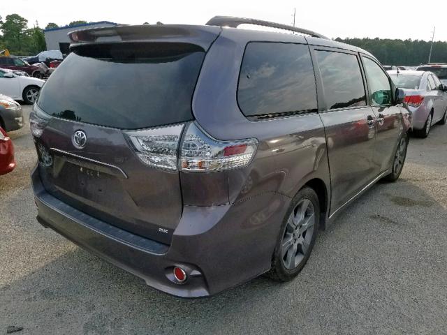 5TDXK3DC6FS640847 - 2015 TOYOTA SIENNA SPO GRAY photo 4