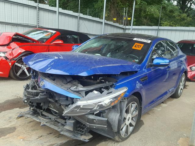 5XXGR4A63CG043720 - 2012 KIA OPTIMA SX BLUE photo 2