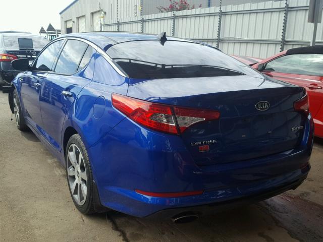 5XXGR4A63CG043720 - 2012 KIA OPTIMA SX BLUE photo 3