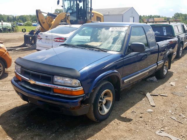 1GCCS195118109873 - 2001 CHEVROLET S TRUCK S1 BLUE photo 2