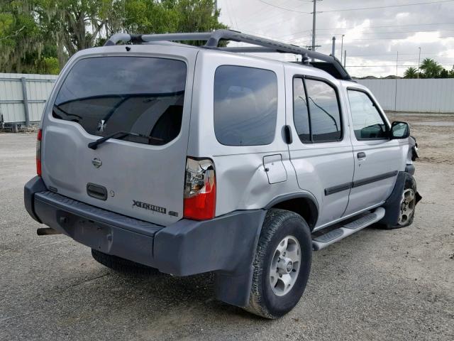 5N1ED28T3YC587370 - 2000 NISSAN XTERRA XE SILVER photo 4