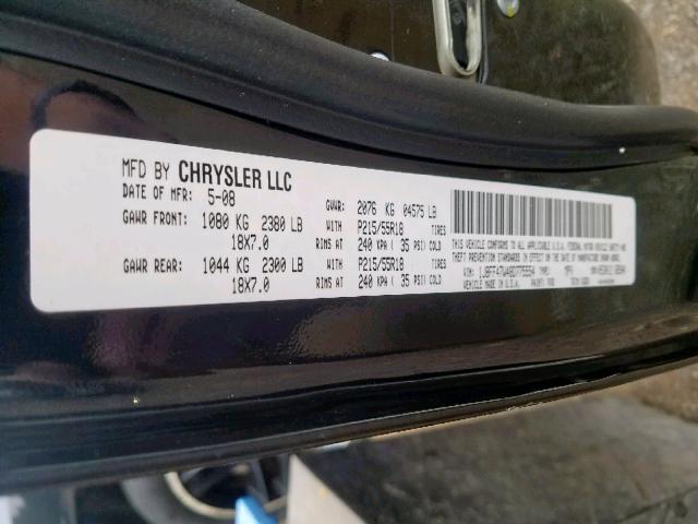 1J8FF47W48D775554 - 2008 JEEP COMPASS SP Қара фото 10