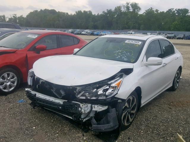 1HGCR3F09GA006381 - 2016 HONDA ACCORD EXL WHITE photo 2