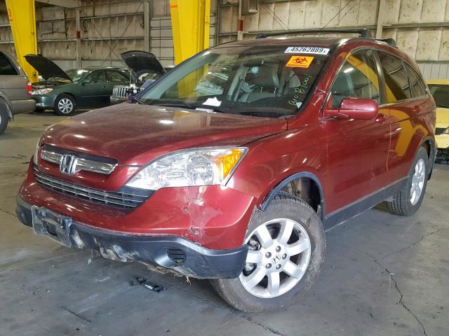 JHLRE48799C013751 - 2009 HONDA CR-V EXL RED photo 2