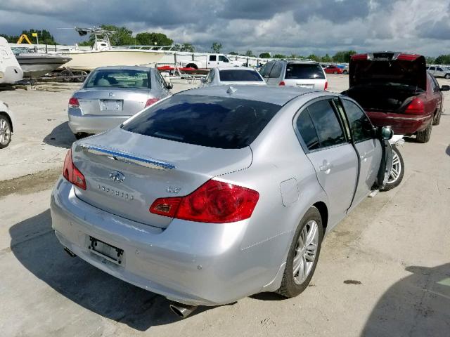 JN1CV6AP0DM720946 - 2013 INFINITI G37 BASE SILVER photo 4