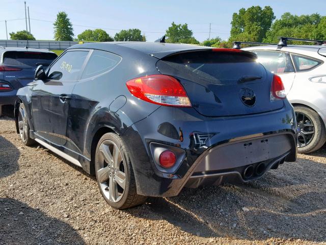 KMHTC6AE9DU111688 - 2013 HYUNDAI VELOSTER T BLACK photo 3