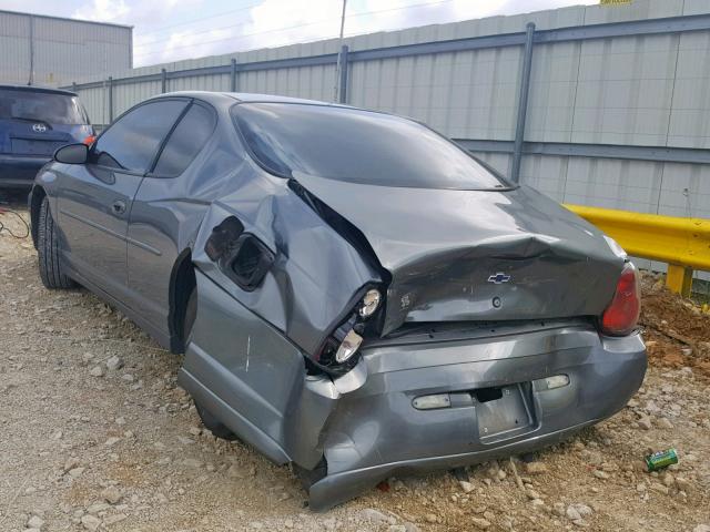 2G1WW12EX49293644 - 2004 CHEVROLET MONTE CARL 灰色 照片 3