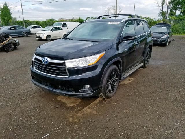 5TDJCRFHXFS008027 - 2015 TOYOTA HIGHLANDER BLACK photo 2