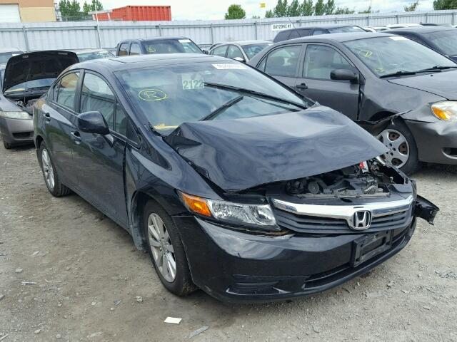 2HGFB2F91CH003495 - 2012 HONDA CIVIC EXL BLACK photo 1