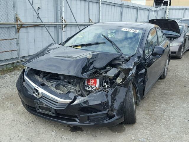 2HGFB2F91CH003495 - 2012 HONDA CIVIC EXL BLACK photo 2