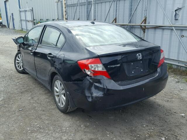 2HGFB2F91CH003495 - 2012 HONDA CIVIC EXL BLACK photo 3