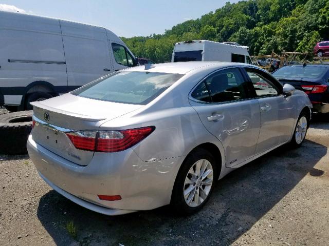 JTHBW1GG7F2086368 - 2015 LEXUS ES 300H SILVER photo 4