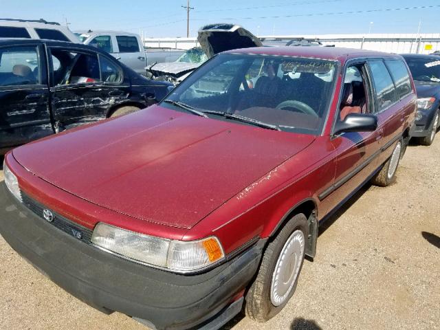 JT2VV21WXL0114350 - 1990 TOYOTA CAMRY DLX წითელი ფოტო 2