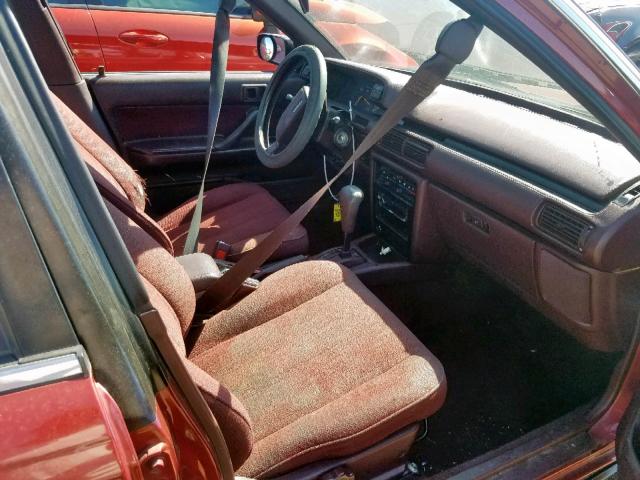 JT2VV21WXL0114350 - 1990 TOYOTA CAMRY DLX წითელი ფოტო 5