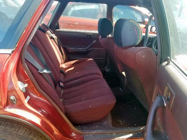 JT2VV21WXL0114350 - 1990 TOYOTA CAMRY DLX წითელი ფოტო 6