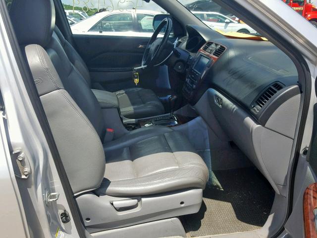 2HNYD18245H506513 - 2005 ACURA MDX SILVER photo 5