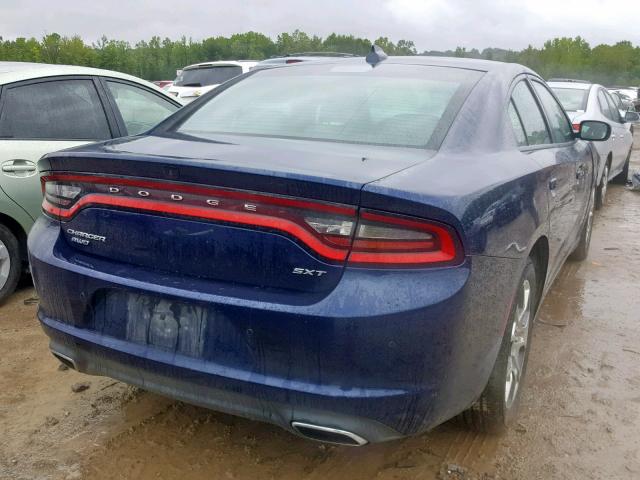 2C3CDXJG7FH903342 - 2015 DODGE CHARGER SX BLUE photo 4