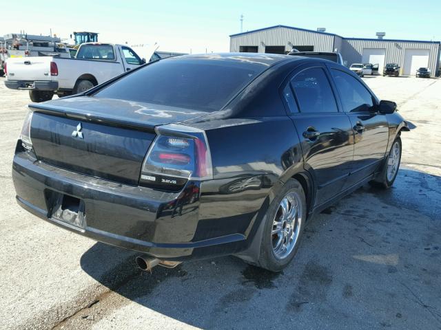 4A3AB76S86E029741 - 2006 MITSUBISHI GALANT GTS BLACK photo 4