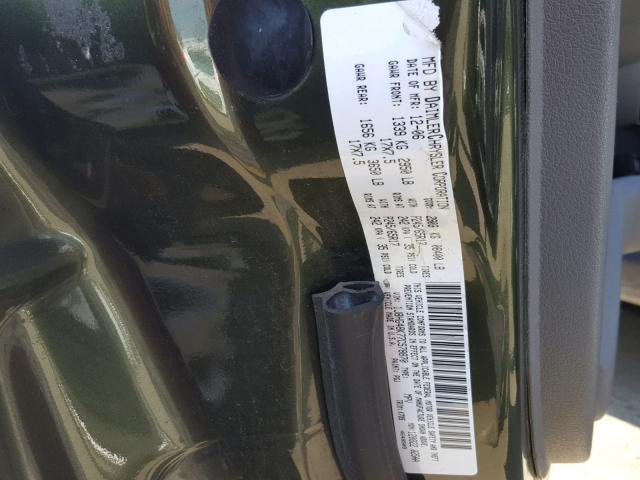 1J8HG48K77C578870 - 2007 JEEP COMMANDER GREEN photo 10