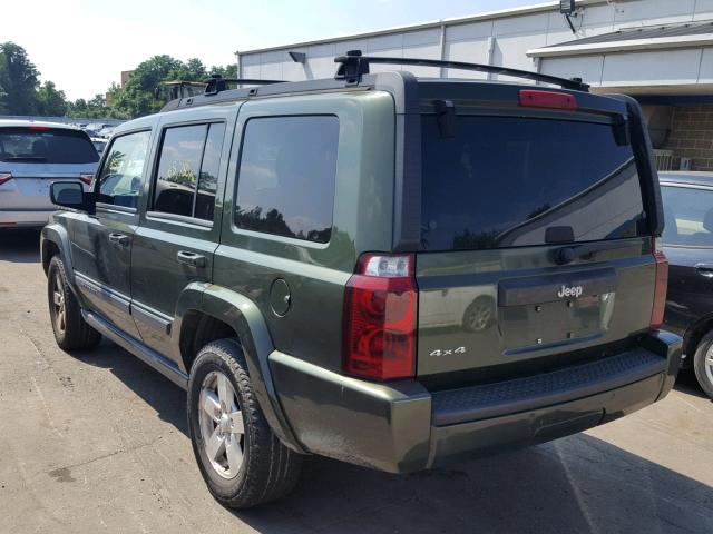 1J8HG48K77C578870 - 2007 JEEP COMMANDER GREEN photo 3