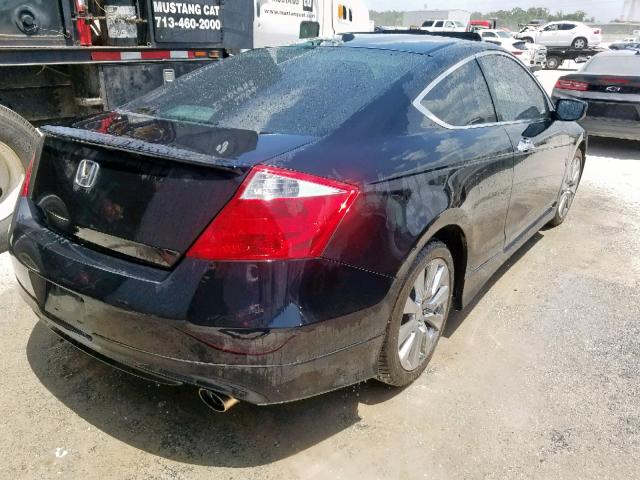 1HGCS21858A005239 - 2008 HONDA ACCORD EXL BLACK photo 4