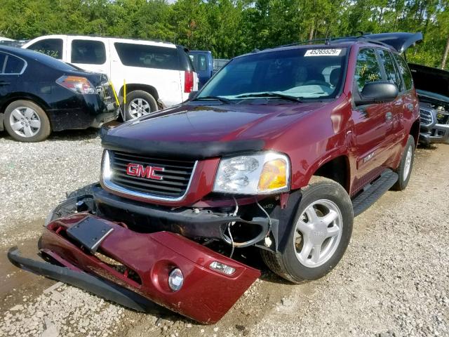 1GKDT13S542245080 - 2004 GMC ENVOY RED photo 2