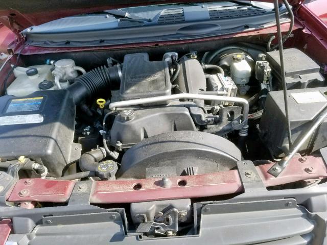 1GKDT13S542245080 - 2004 GMC ENVOY RED photo 7