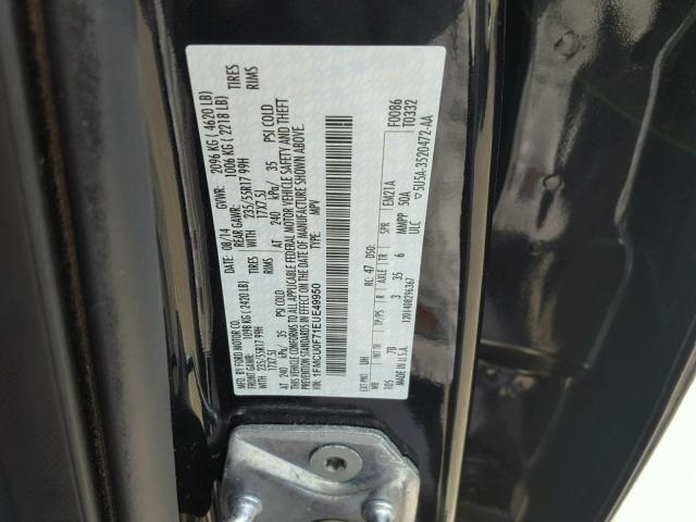 1FMCU0F71EUE49950 - 2014 FORD ESCAPE S BLACK photo 10