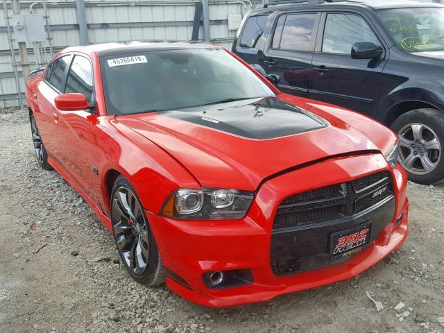 2C3CDXEJ5EH156022 - 2014 DODGE CHARGER SR RED photo 1