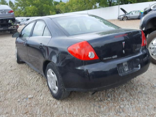 1G2ZF57B784307541 - 2008 PONTIAC G6 VALUE L BLACK photo 3