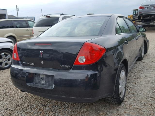 1G2ZF57B784307541 - 2008 PONTIAC G6 VALUE L BLACK photo 4