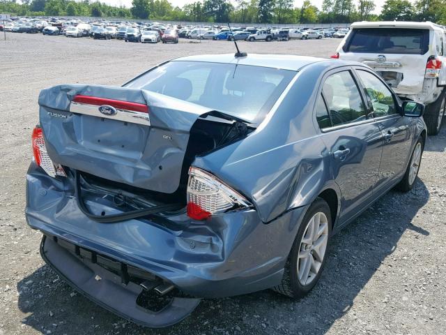 3FAHP0JA2BR239273 - 2011 FORD FUSION SEL BLUE photo 4