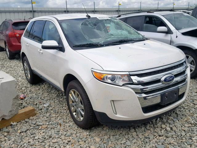 2FMDK4JC0EBB29532 - 2014 FORD EDGE SEL WHITE photo 1