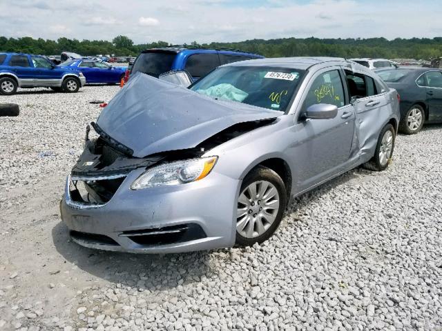 1C3CCBAG3DN767320 - 2013 CHRYSLER 200 LX SILVER photo 2