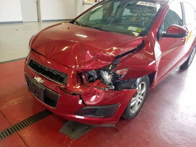 1G1JA5SH0C4175842 - 2012 CHEVROLET SONIC LS RED photo 9