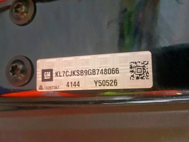 KL7CJKSB9GB748066 - 2016 CHEVROLET TRAX LS BLACK photo 10