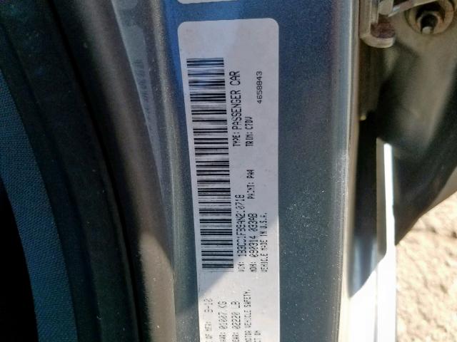 1B3CC1FB9AN210718 - 2010 DODGE AVENGER EX GRAY photo 10