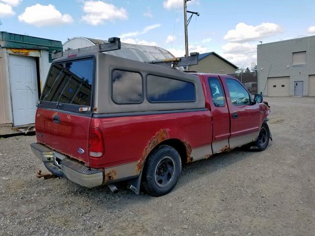 2FTRX17282CA11940 - 2002 FORD F150 RED photo 4