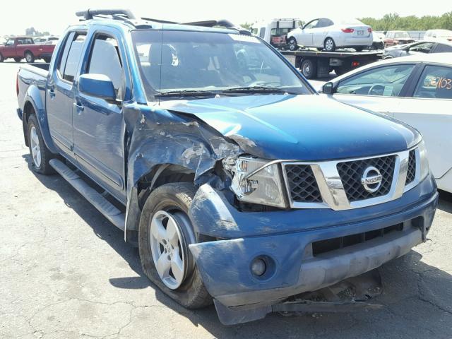 1N6AD07U05C435346 - 2005 NISSAN FRONTIER C BLUE photo 1