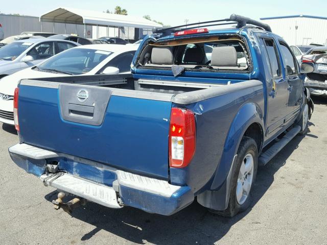 1N6AD07U05C435346 - 2005 NISSAN FRONTIER C BLUE photo 4