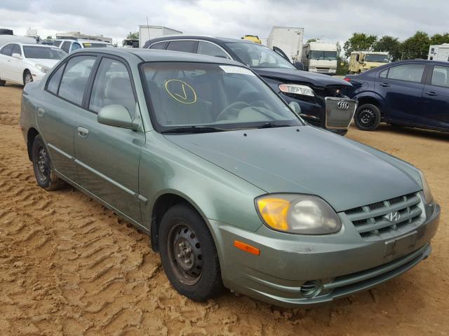 KMHCG45C84U568008 - 2004 HYUNDAI ACCENT GL GREEN photo 1