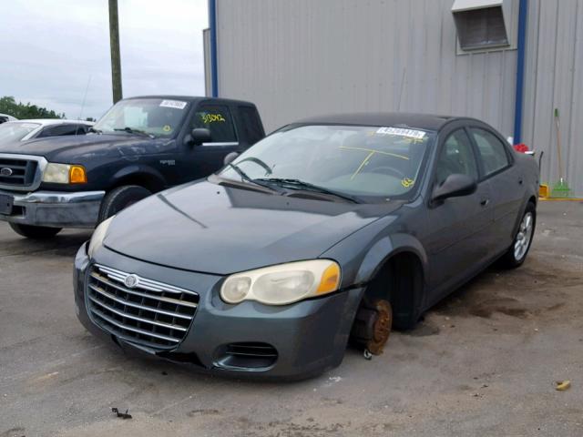 1C3EL46R54N110520 - 2004 CHRYSLER SEBRING LX GREEN photo 2