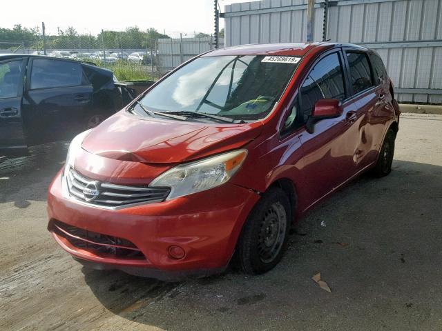 3N1CE2CP3EL361660 - 2014 NISSAN VERSA NOTE RED photo 2